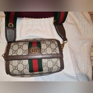 Gucci-Ophidia Mini GG Supreme Canvas Crossbody Bag